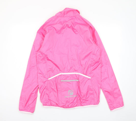 Elite Cycling Project Womens Pink Jacket Size L Zip - Pockets