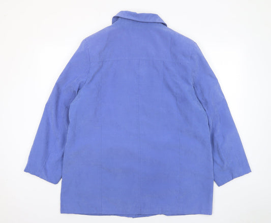 EWM Womens Blue Jacket Size 16 Button - Pockets
