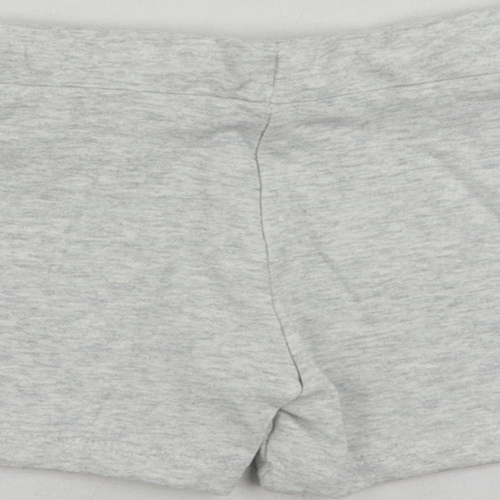Marks and Spencer Girls Grey Cotton Sweat Shorts Size 2-3 Years Regular Drawstring
