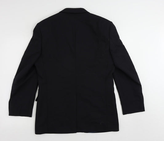 Marks and Spencer Mens Blue Polyester Jacket Suit Jacket Size 38 Regular