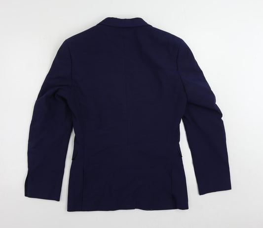 NEXT Mens Blue Polyester Jacket Suit Jacket Size 36 Regular