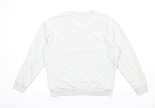 Womens UK S Relaxed Hollister Grey Pullover Sweatshirt