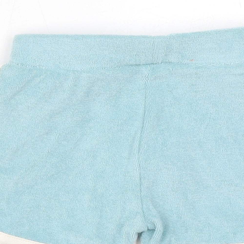 Brand and care label for Marks & Spencer boys’ blue cotton jogger trousers, months drawstring - harry potter, inside leg 2in