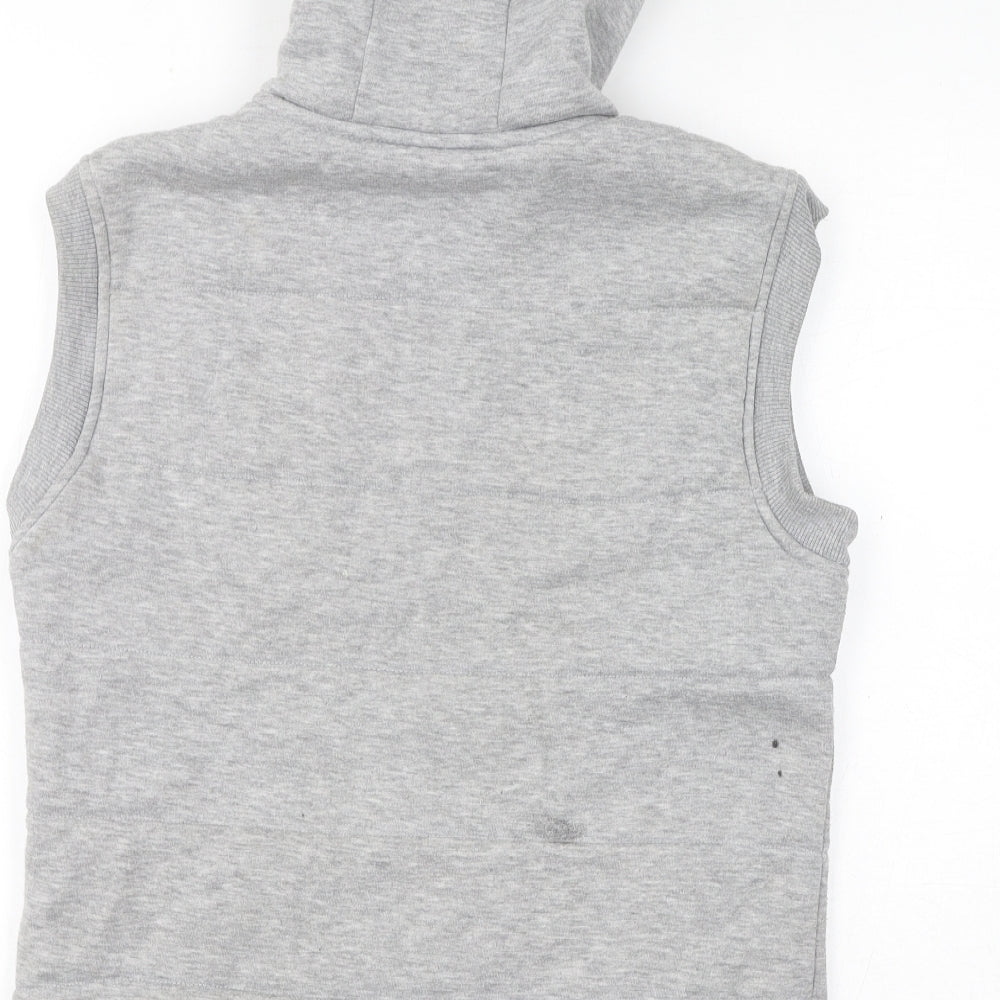 Hollister Womens Grey Gilet Jacket Size L Zip - 1922, Fleece Lined