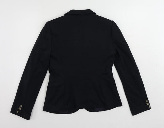 Classic Womens Blue Jacket Blazer Size 8 Button
