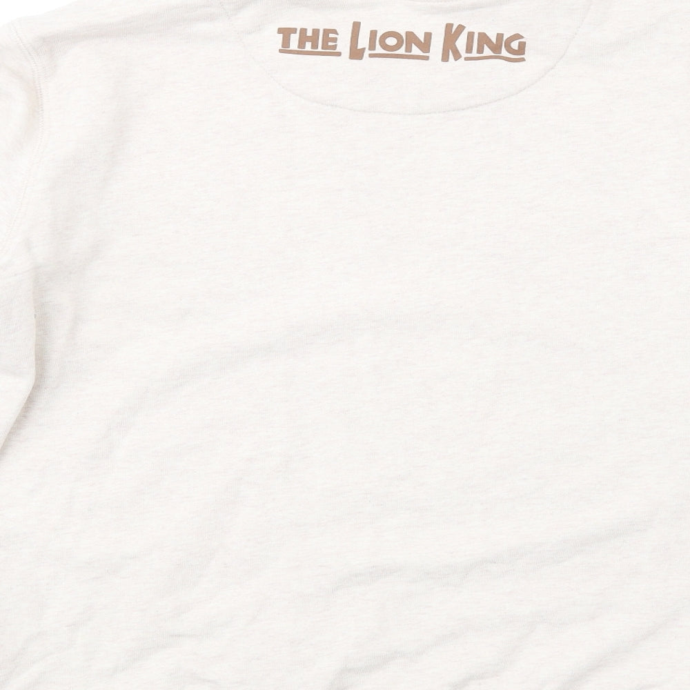 Disney Womens Beige Cotton Pullover Sweatshirt Size M Pullover - The Lion King