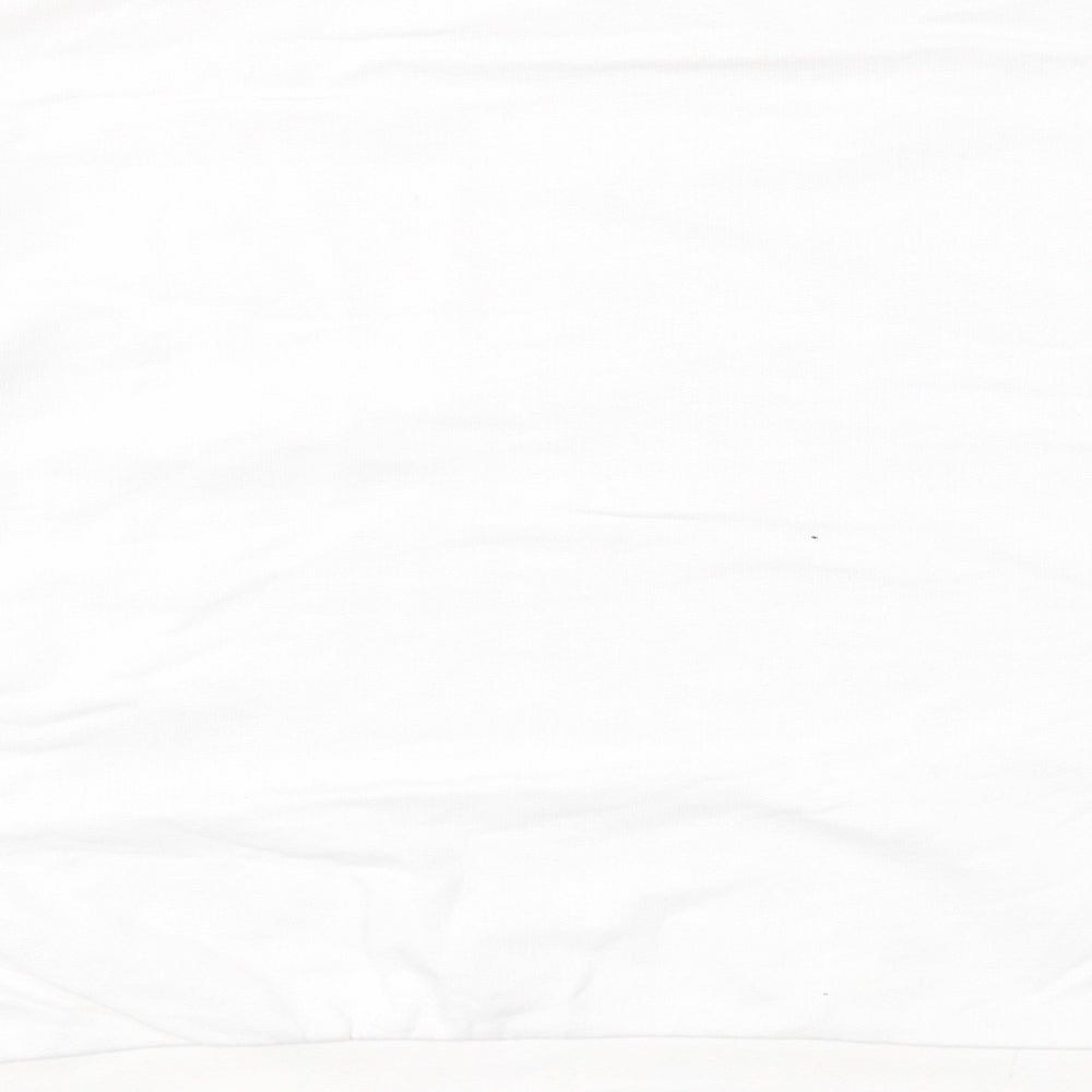 Brand and care label for Lee Cooper women’s white cotton pullover sweatshirt, size S, pullover