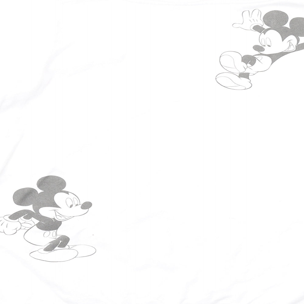 Disney Womens White Cotton Pullover Sweatshirt Size L Pullover - Mickey Mouse