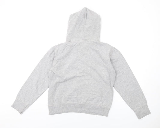 Random Boys Grey Polyester Pullover Hoodie Size 14-15 Years Pullover