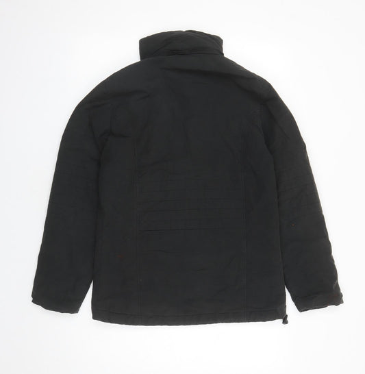 peter st Womens Black Anorak Coat Size 10 Zip - Pockets