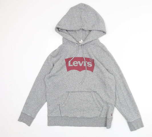 Levi's Mens Grey Cotton Pullover Hoodie Size XS