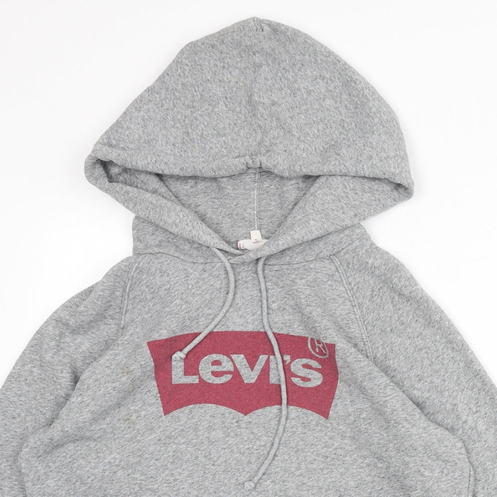 Levi's Mens Grey Cotton Pullover Hoodie Size XS
