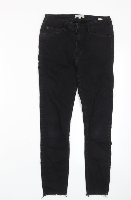 Jack Wills Womens Black Cotton Skinny Jeans Size 27 in L25 in Regular Zip - Pockets, Logo