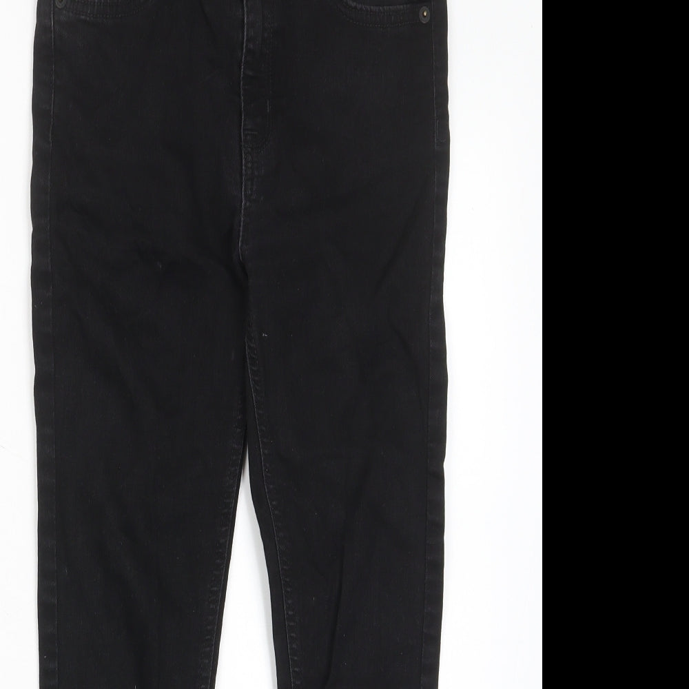 Jack Wills Womens Black Cotton Skinny Jeans Size 27 in L25 in Regular Zip - Pockets, Logo