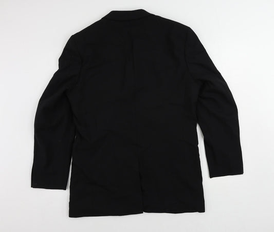 Burton Mens Black Polyester Jacket Suit Jacket Size 38 Regular