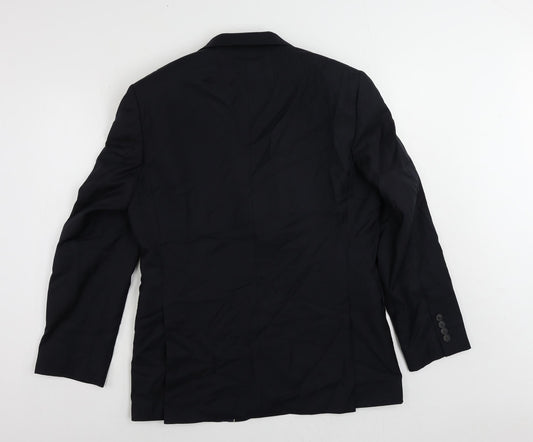 John Lewis Mens Blue Wool Jacket Suit Jacket Size 40 Regular