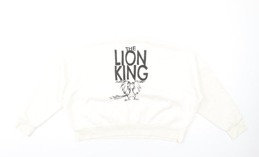 Disney Womens Ivory Cotton Pullover Sweatshirt Size M Pullover - The Lion King