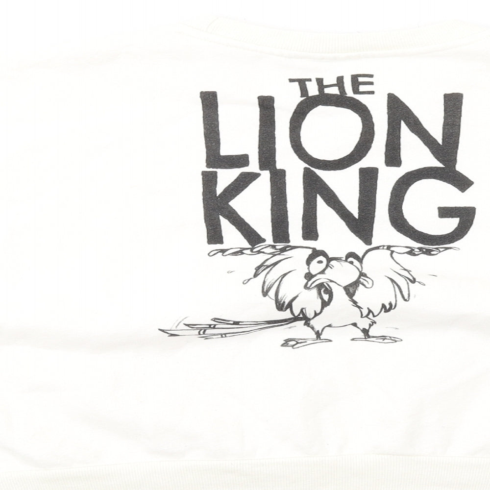 Disney Womens Ivory Cotton Pullover Sweatshirt Size M Pullover - The Lion King