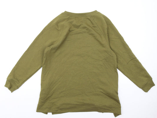 Marks and Spencer Womens Green Cotton Pullover Sweatshirt Size 10 Pullover