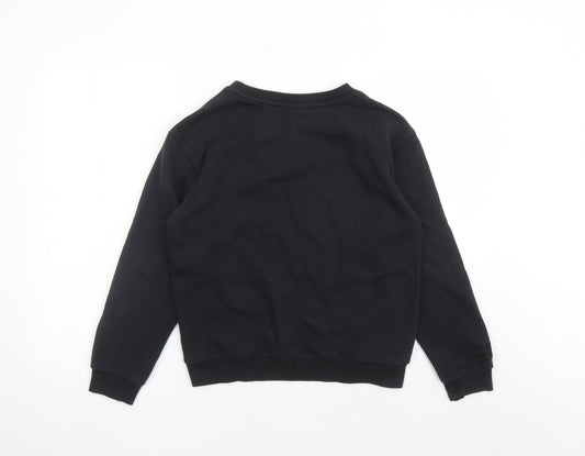 Womens UK 8 Regular Lonsdale Black Pullover Sweatshirt