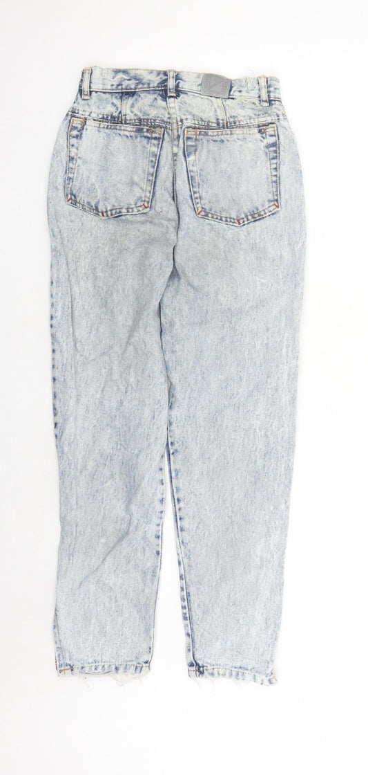 Boogle Womens Blue Cotton Straight Jeans Size 26 in L25 in Regular Zip - Zip Detail On Ankle