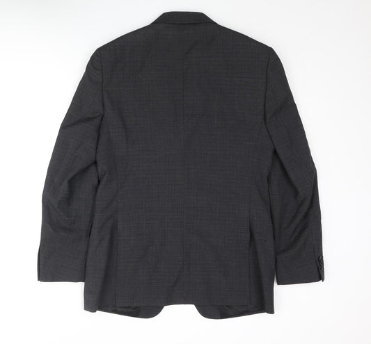 Simon Carter Mens Grey Wool Jacket Suit Jacket Size M Regular