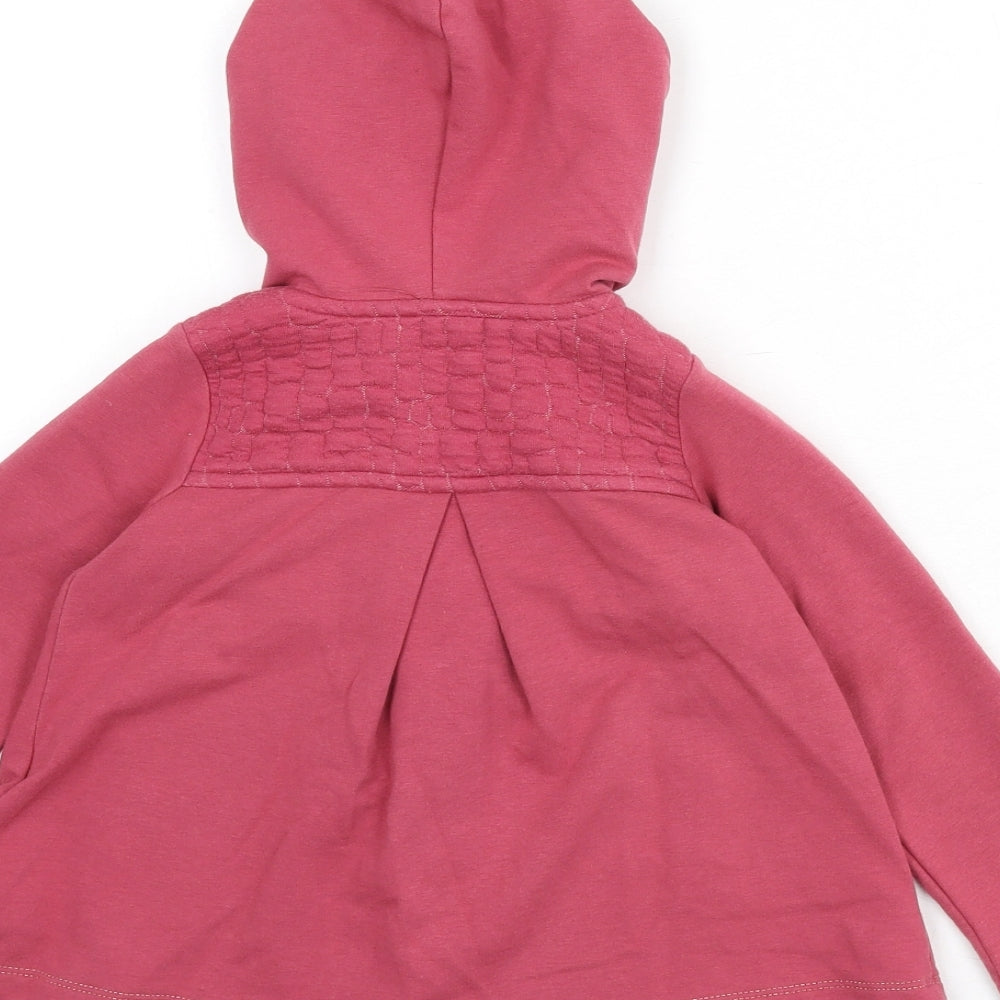 Brand and care label for Max Studio girls’ pink basic jacket jacket, size 3, years button