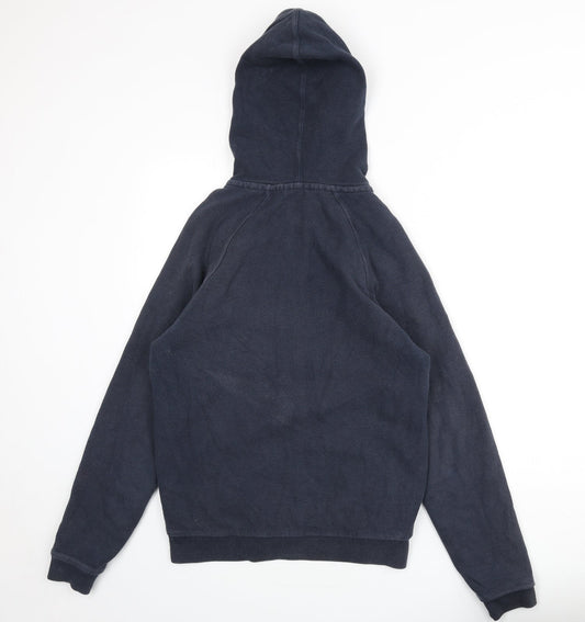 Jack Wills Mens Blue Cotton Full Zip Hoodie Size XS