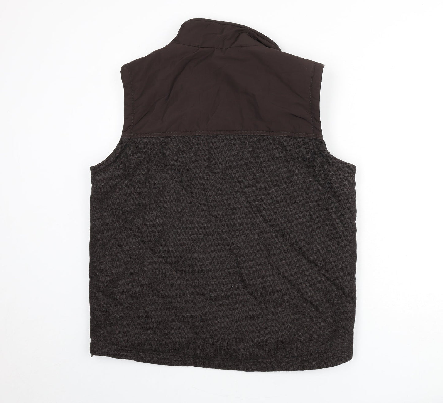 Crew Clothing Mens Brown Gilet Coat Size M Zip