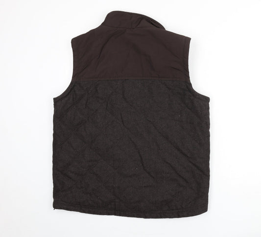 Crew Clothing Mens Brown Gilet Coat Size M Zip