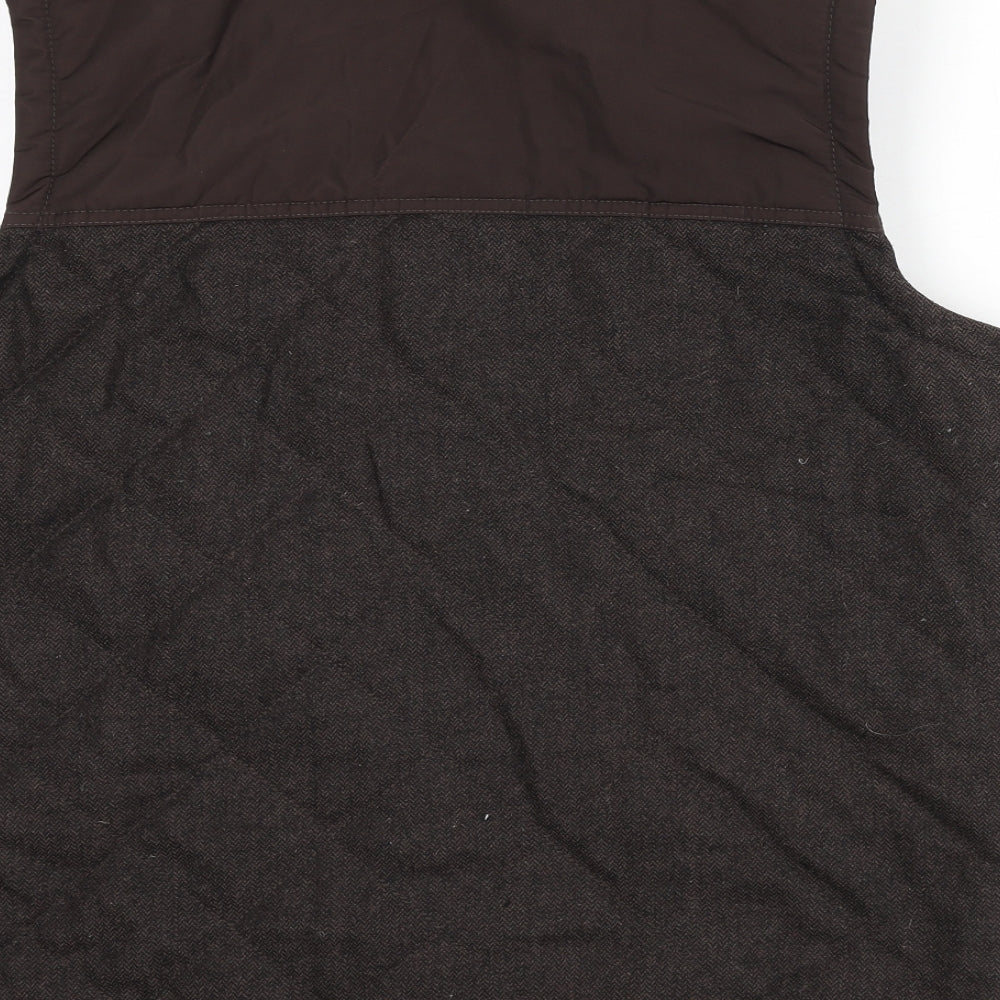 Crew Clothing Mens Brown Gilet Coat Size M Zip