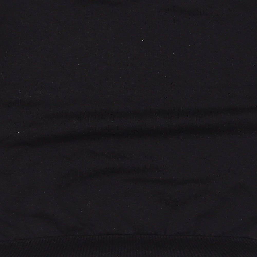 Disney Womens Black Cotton Pullover Sweatshirt Size 2XS Pullover - Logo