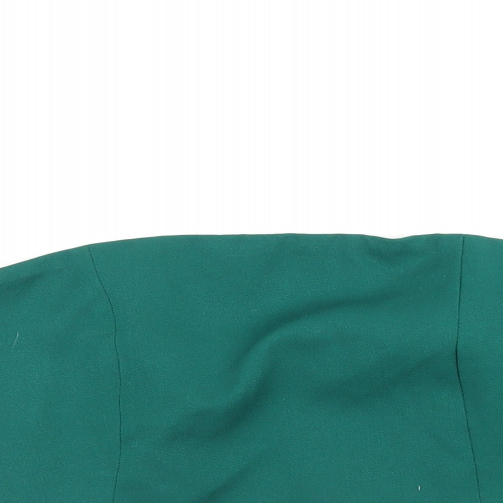 Pull&Bear Womens Green Polyester Basic T-Shirt Size M Off the Shoulder