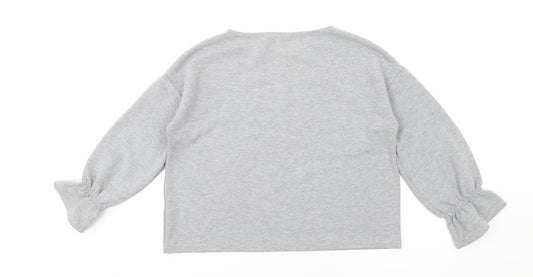 French Connection Womens Grey Polyester Pullover Sweatshirt Size S Pullover