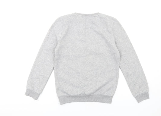 Disney Womens Grey Polyester Pullover Sweatshirt Size 2XS Pullover - Christmas Stitch