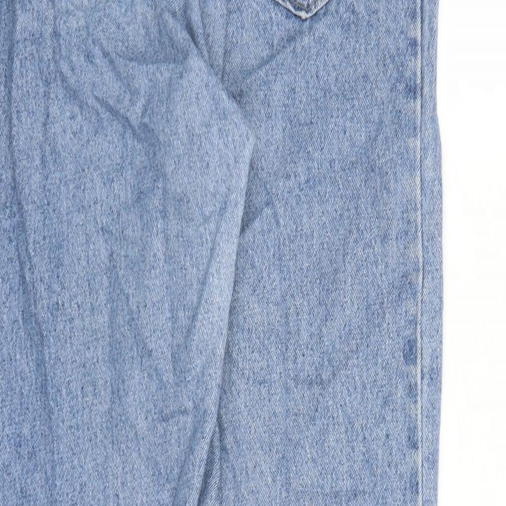 Lee Mens Blue Polyester Straight Jeans Size 30 in L31 in Regular Zip - Pockets