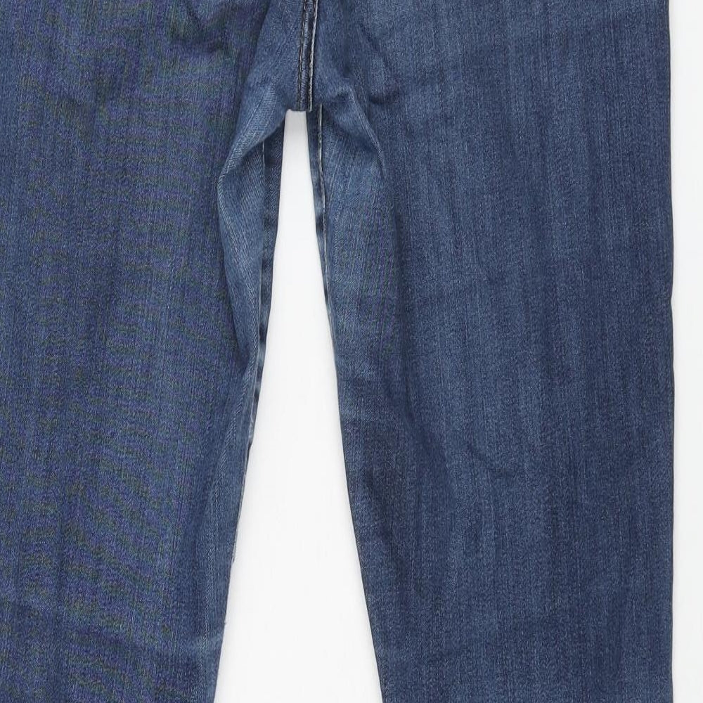 7 For All Mankind Womens Blue Cotton Skinny Jeans Size 28 in L26 in Regular Zip