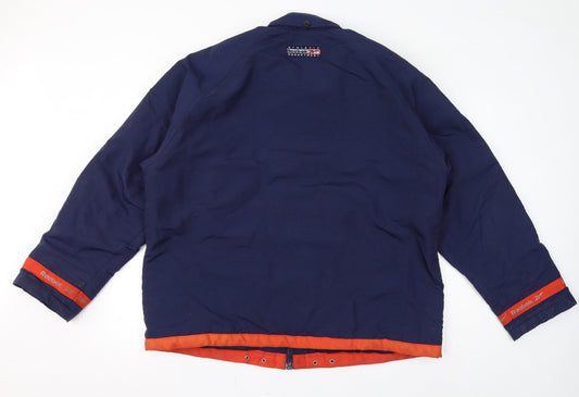 Reebok Womens Blue Jacket Size L Zip - Fleece Lined
