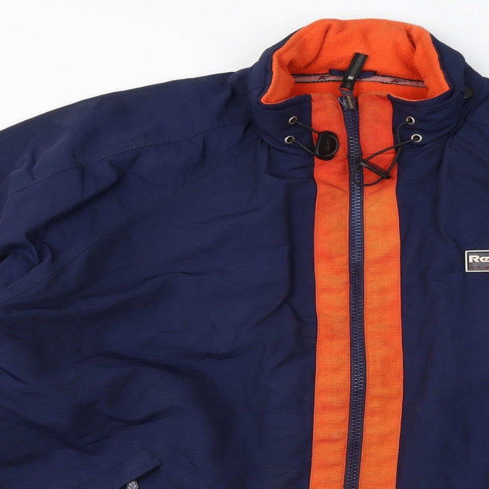 Reebok Womens Blue Jacket Size L Zip - Fleece Lined