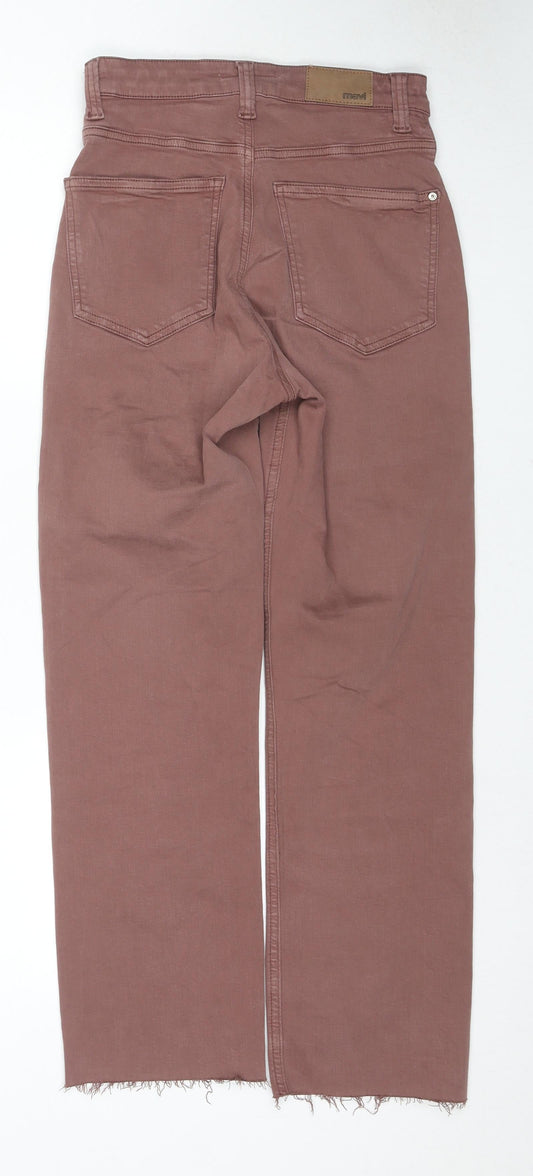 Mavi Jeans Womens Brown Cotton Straight Jeans Size 25 in L29 in Regular Zip