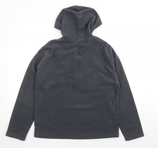 PRETTYLITTLETHING Womens Grey Polyester Pullover Hoodie Size 4 Zip