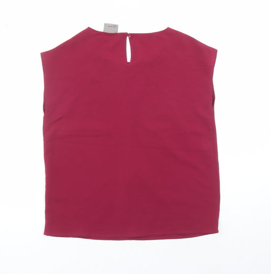 Womens UK Size XS VERO MODA Red Polyester Blouse