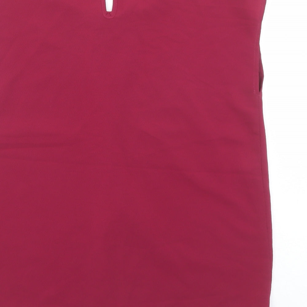 Womens UK Size XS VERO MODA Red Polyester Blouse