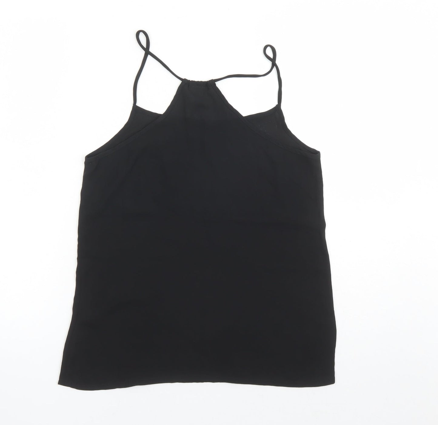VERO MODA Womens Black Polyester Camisole Tank Size XS Round Neck - Rhinestone Detail