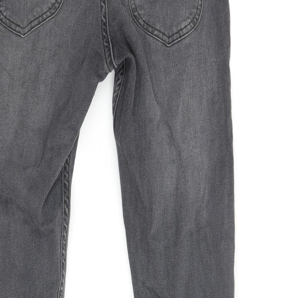 Lee Mens Grey Cotton Skinny Jeans Size 28 in L28 in Regular Zip