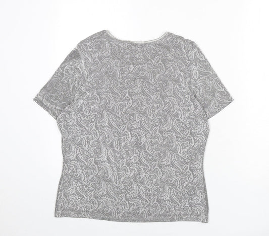 Womens UK Size 14 St Michael Grey Acetate T-Shirt