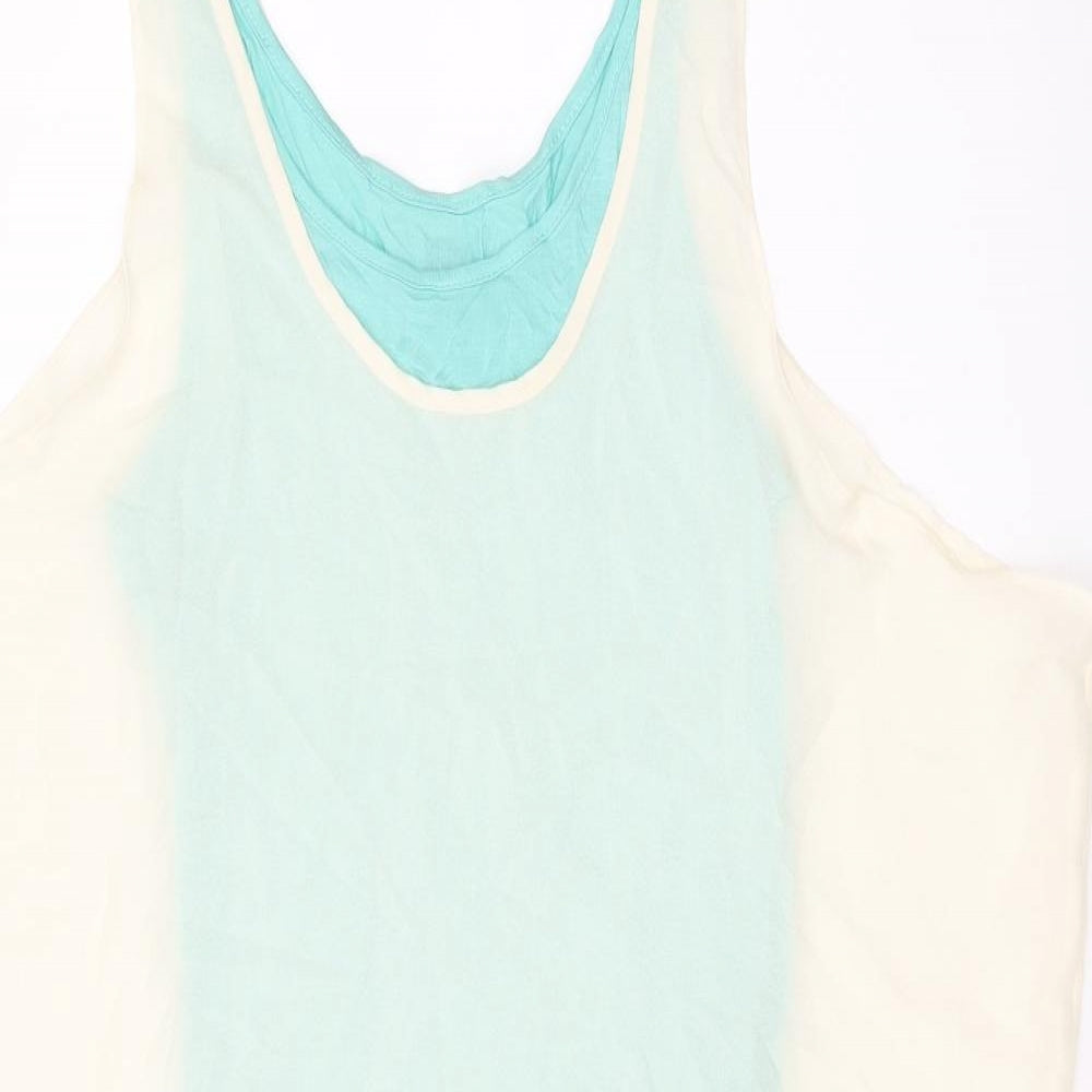 VERO MODA Womens Ivory Polyester Basic T-Shirt Size S Scoop Neck