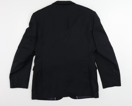 Cerruti Mens Blue Wool Jacket Suit Jacket Size 40 Regular