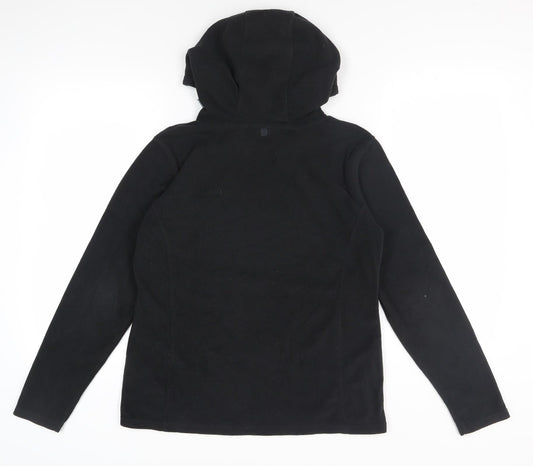 Mountain Warehouse Women's Black Fleece Hooded Jacket, Size 14