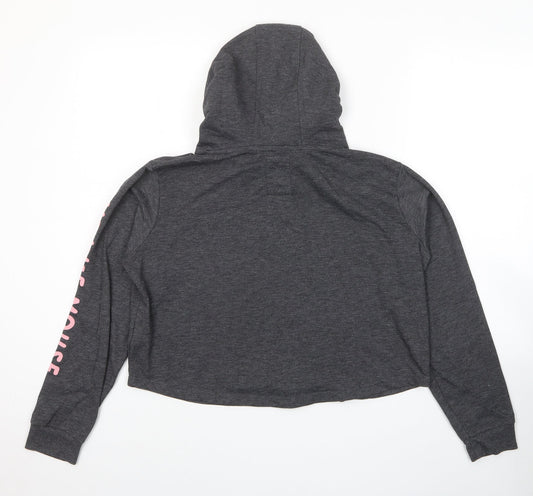 Disney Womens Grey Cotton Pullover Hoodie Size 12 Pullover - Minnie Mouse